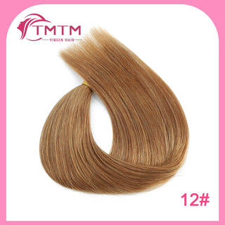 Straight Bulk Human Hair Extensions Brazilian Remy Human Hair No Weft 16-28 Inch Pre-Colored Copper Brown Bulk Hair For Braiding