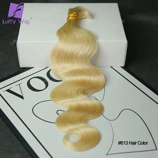 Body Wave Human Hair For Braiding Burmese Remy Braiding Hair Bulk No Weft Double Drawn Bundles Color 30 613 Boho Box Braids Hair
