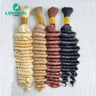 Deep Curly Bulk Human Hair Deep Wave for Boho Braids No Weft Brazilian Virgin  Bulk Human Hair for Braiding 14 To 28 Inch