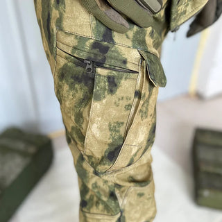 Mens Oversized Fleece Pant For Winter Tactical Joggers Outdoor Camping Ripstop Cargo Pants Working Clothing Hiking Camo Trousers