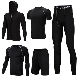 5 Pcs Men's Tights Workout Fitness Training Tracksuit