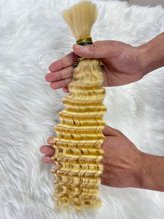 Deep Curly Bulk Human Hair Deep Wave for Boho Braids No Weft Brazilian Virgin  Bulk Human Hair for Braiding 14 To 28 Inch
