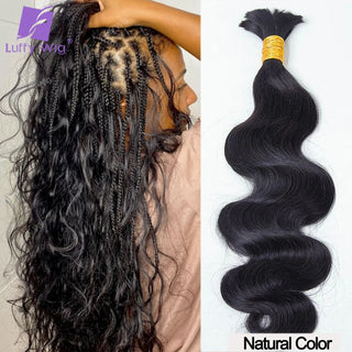 Body Wave Human Hair For Braiding Burmese Remy Braiding Hair Bulk No Weft Double Drawn Bundles Color 30 613 Boho Box Braids Hair