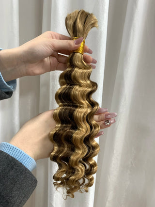 Deep Curly Bulk Human Hair Deep Wave for Boho Braids No Weft Brazilian Virgin  Bulk Human Hair for Braiding 14 To 28 Inch