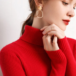 Women Fall Turtleneck Sweater Knitted Soft Pullovers Cashmere Jumpers Basic Soft Sweaters For Women 2025 Autumn Winter