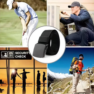 Men's Tactical Belt Non-Metallic Outdoor Sports Leisure Men's Belt Student Canvas Belt