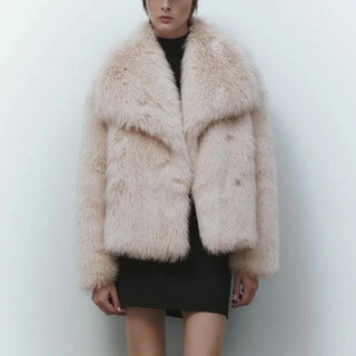 New Fashion Fluffy Fur Coat