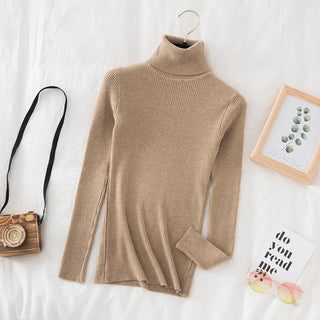 Women Fall Turtleneck Sweater Knitted Soft Pullovers Cashmere Jumpers Basic Soft Sweaters For Women 2025 Autumn Winter