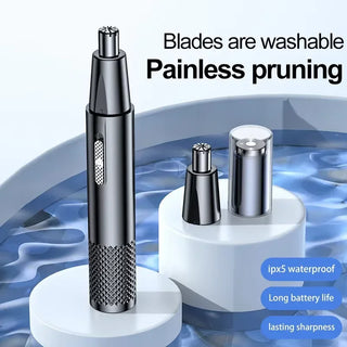 Ear and Nose Hair Trimmer for Men 360 Rotating Dual-Blade Electric Shaver Professional Ear Nose Hair Clipper Facial Hair Removal