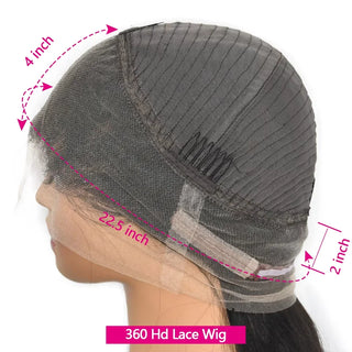30 40 Inch Bone Straight Natural Color Human Hair Wig 13x6 HD Transparent Front Lace Closure Wigs Brazilian Hair For Black Women